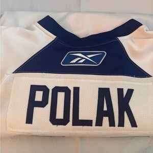 Polak , Game worn practice jersey.